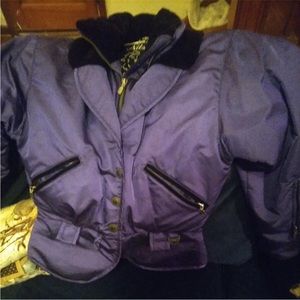 NILS SKIWEAR DEEP PURLE SKI JACKET SZ 8 VELVET COLLAR  **MINT! Good as new